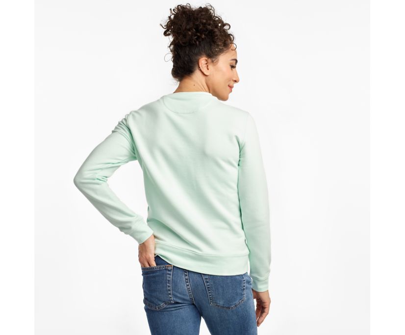 Saucony Rested Crewneck Women's Shirts Blue | Canada 286MQZA